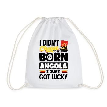 Angola Angola Drapeau angolais Je viens d’avoir de la chance drôle - Sac de sport léger - blanc - Devant