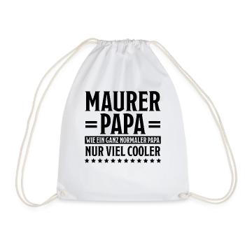 Maurer Lustiger Spruch Baustelle Maurer Geschenk - Turnbeutel - Weiß - Vorne