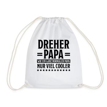 Dreher Fun Spruch Drehmaschinen Dreher Geschenk - Turnbeutel - Weiß - Vorne