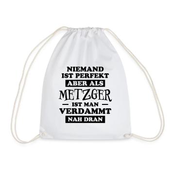 Metzger Beruf Lustiger Spruch Fleischer Geschenk - Turnbeutel - Weiß - Vorne