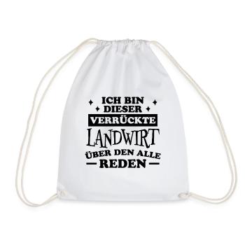 Landwirt Lustig Spruch Traktor Landwirt Geschenk - Turnbeutel - Weiß - Vorne