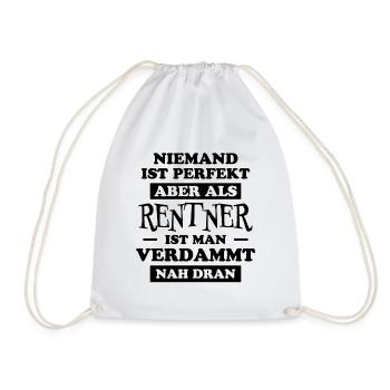 Rentner Lustiger Spruch Rente Ruhestand Geschenk - Turnbeutel - Weiß - Vorne