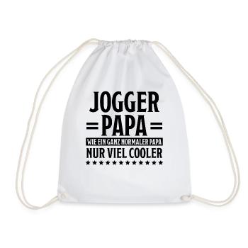 Jogger Laufen Lustiger Spruch Joggen Geschenk - Turnbeutel - Weiß - Vorne