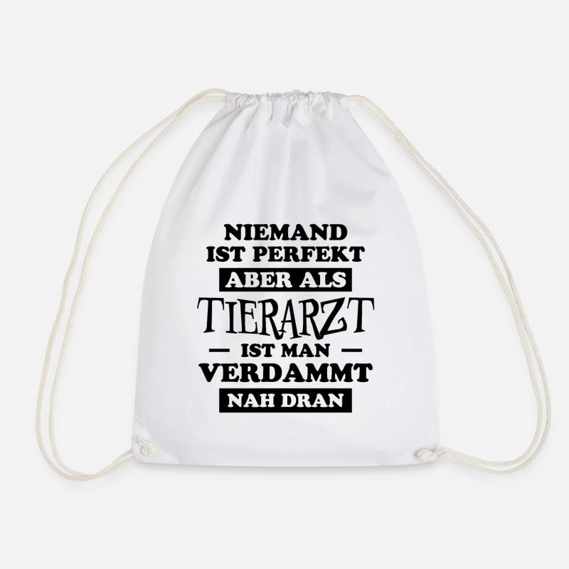 Tierarzt Lustige Spruch Beruf Tierarzt Geschenk - Turnbeutel - Weiß