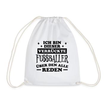 Fußballer Lustiger Spruch Fun Fußball Tor Geschenk - Turnbeutel - Weiß - Vorne