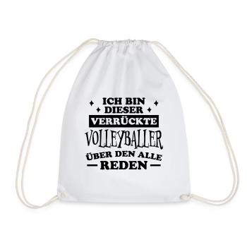 Volleyball Lustige Spruch Beachvolleyball Geschenk - Turnbeutel - Weiß - Vorne