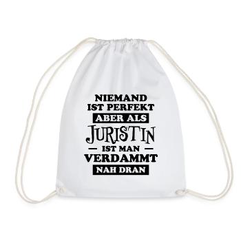 Juristin Beruf Lustige Spruch Jurist Jura Geschenk - Turnbeutel - Weiß - Vorne