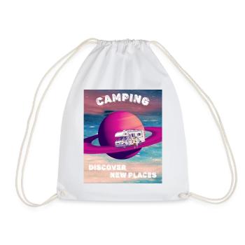 Camping. Discover new Places... - Turnbeutel - Weiß - Vorne