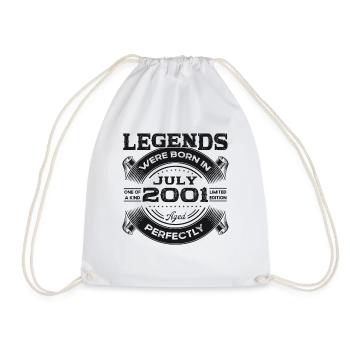 22nd Birthday Man Legendary July Vintage 2001 - Drawstring Bag - white - Front