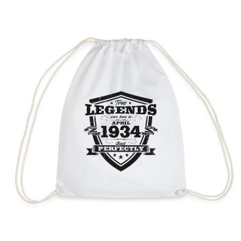 90e anniversaire homme légende avril Vintage 1934 - Sac de sport léger - blanc - Devant