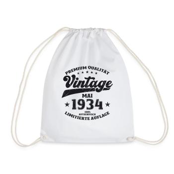 Vintage Mai 1934 Jahrgang 1934 Geburtstag 1934 - Turnbeutel - Weiß - Vorne