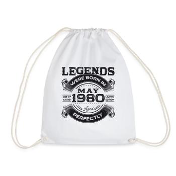 Original mai 1980 ' s Vintage 1980's Anniversaire des années 1980 - Sac de sport léger - blanc - Devant