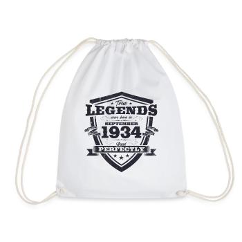 90th Birthday Original August 1934 Born 1934 - Drawstring Bag - white - Front