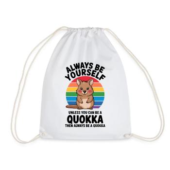 Quokka Saying Australia Funny Quokka Gift - Drawstring Bag - white - Front