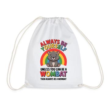 Wombat Spruch Australien Lustiges Wombats Geschenk - Turnbeutel - Weiß - Vorne