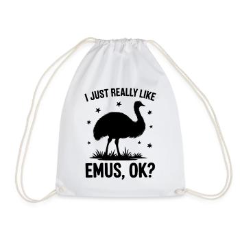 Emu Saying Australia Emus Funny Emu Gift - Drawstring Bag - white - Front