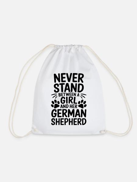 Deutscher Schäferhund Spruch Schäferhund Geschenk - Turnbeutel - Weiß