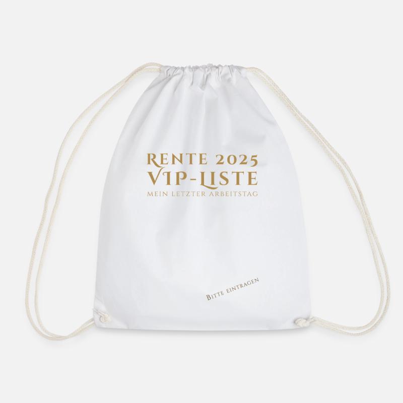 Gasteliste VIP Rente - Turnbeutel - Weiß