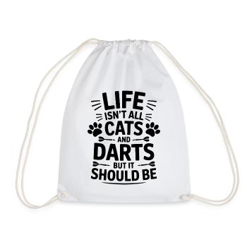 Fléchettes Dire Chats Fléchettes Drôles Fléchettes Cadeau - Sac de sport léger - blanc - Devant