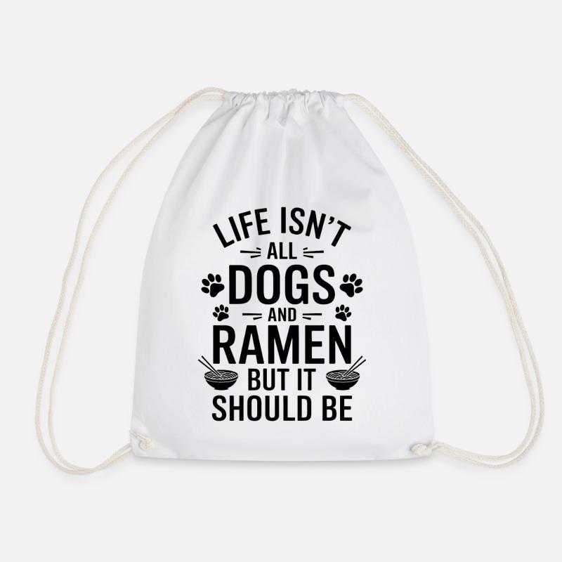 Ramen Hunde Anime Lustiges Kawaii Ramen Geschenk - Turnbeutel - Weiß