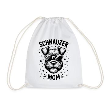 Schnauzer Spruch Mama Lustiges Schnauzer Geschenk - Turnbeutel - Weiß - Vorne