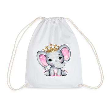 Elephant Family Mama Baby T-Shirt - Drawstring Bag - white - Front