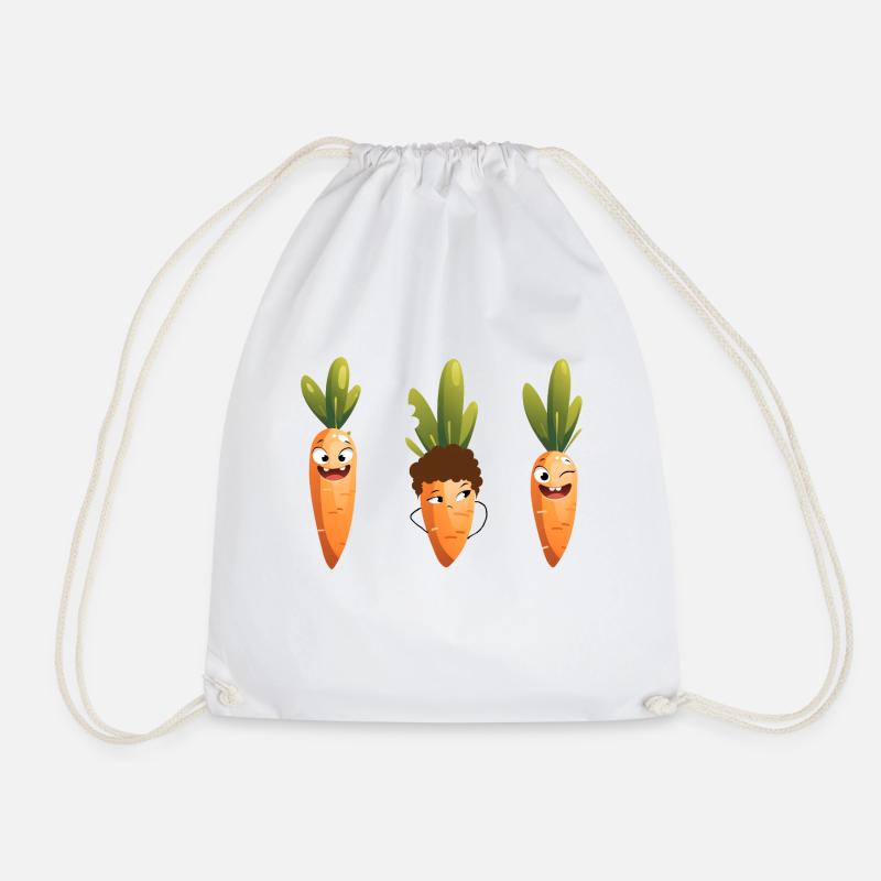 Let ́s rock the carrots - Drawstring Bag - white