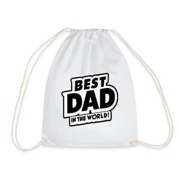 Best Dad Forever for Father's Day or Birthday - Drawstring Bag - white - Front