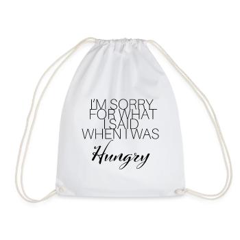 HUNGRY FUNNY COOL - Sac de sport léger - blanc - Devant