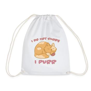 Ronronnage Ronflement Sommeil Dire Chats Cadeau - Sac de sport léger - blanc - Devant