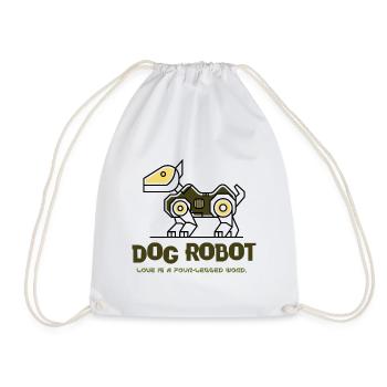 Dog Lover dog robot i love dogs - Turnbeutel - Weiß - Vorne