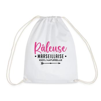 Râleuse Marseillaise 100% Naturelle - Sac de sport léger - blanc - Devant