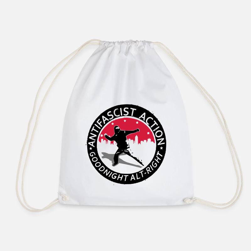 Action Antifasciste - Good Night Alt-Right - Sac de sport léger - blanc