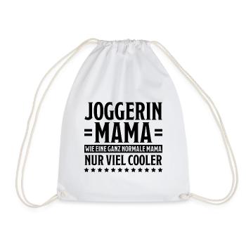 Joggerin Spruch Laufen Joggen Joggerin Geschenk - Turnbeutel - Weiß - Vorne