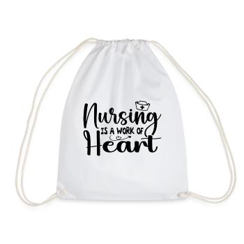Nursing Is A Work Of Heart - Nurse - Sac de sport léger - blanc - Devant