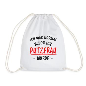 Putzfrau Haushalt Spruch Reinigungskraft Geschenk - Turnbeutel - Weiß - Vorne