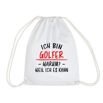 Golfer Hobby Golf Lustiger Spruch Spieler Geschenk - Turnbeutel - Weiß - Vorne