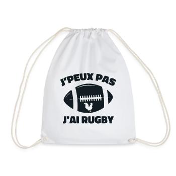 Je Peux Pas J'ai Rugby - Sac de sport léger - blanc - Devant