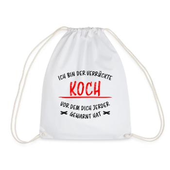 Koch Lustiger Spruch Beruf Gastronomie Geschenk - Turnbeutel - Weiß - Vorne