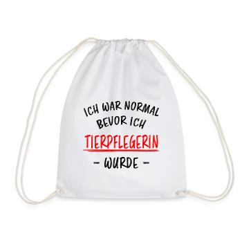 Tierpflegerin Lustiger Spruch Beruf Tiere Geschenk - Turnbeutel - Weiß - Vorne
