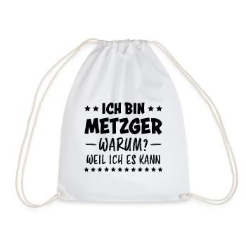 Metzger Beruf Lustiger Spruch Fleischer Geschenk - Turnbeutel - Weiß - Vorne