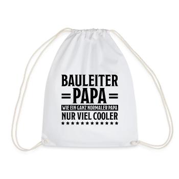 Bauleiter Job Spruch Baustelle Bauleiter Geschenk - Turnbeutel - Weiß - Vorne