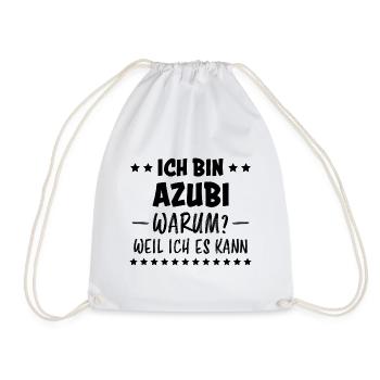 Azubi Spruch Lehrling Auszubildende Azubi Geschenk - Turnbeutel - Weiß - Vorne