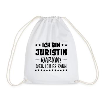 Juristin Beruf Lustige Spruch Jurist Jura Geschenk - Turnbeutel - Weiß - Vorne