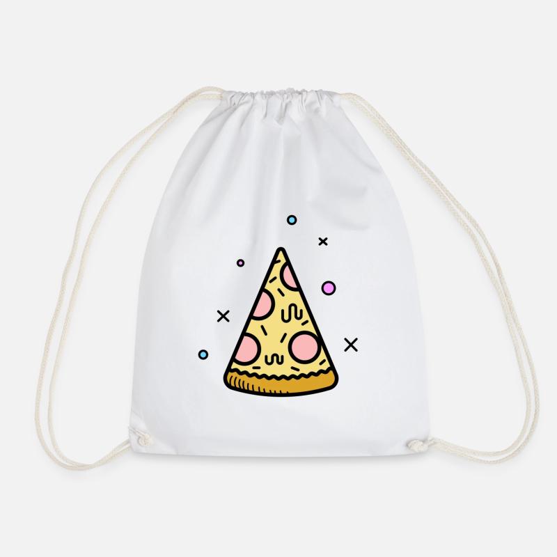 Ein Stück Pizza T-Shirt - Turnbeutel - Weiß