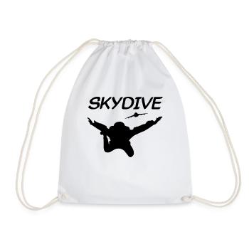Skydive Skydiver Skydiver Freefall - Drawstring Bag - white - Front