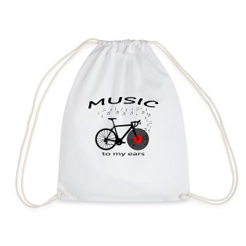 Vélo de route vélo de musique vélo - Sac de sport léger - blanc - Devant