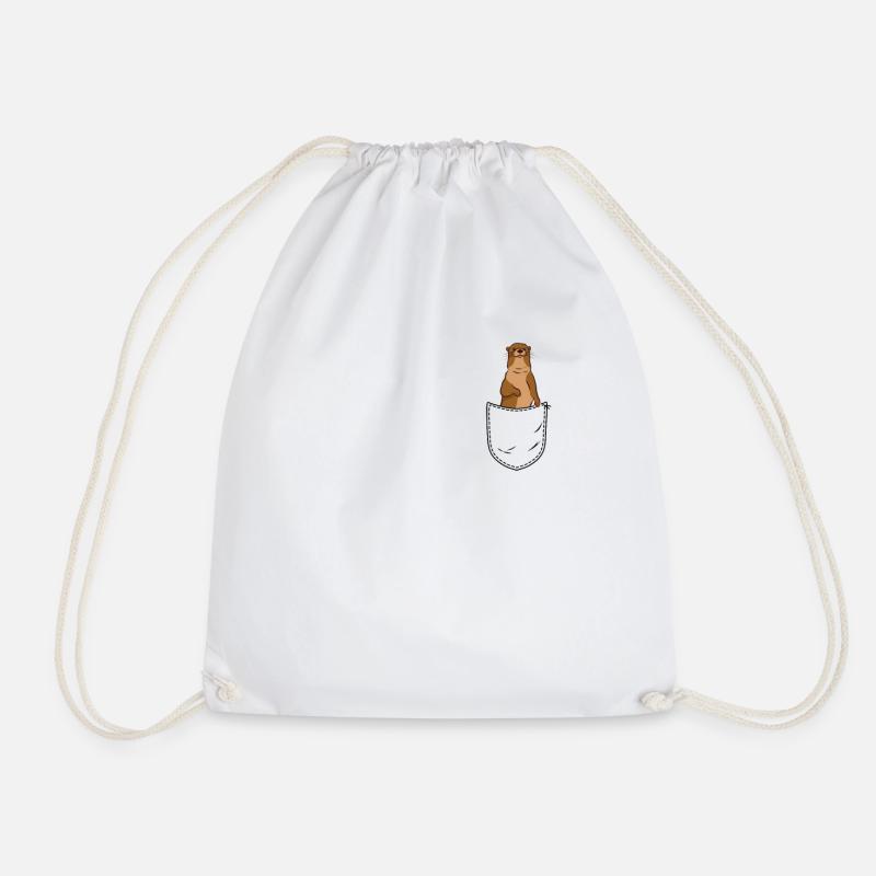 Otter Tasche Seeotter Wiesel Brusttasche - Turnbeutel - Weiß