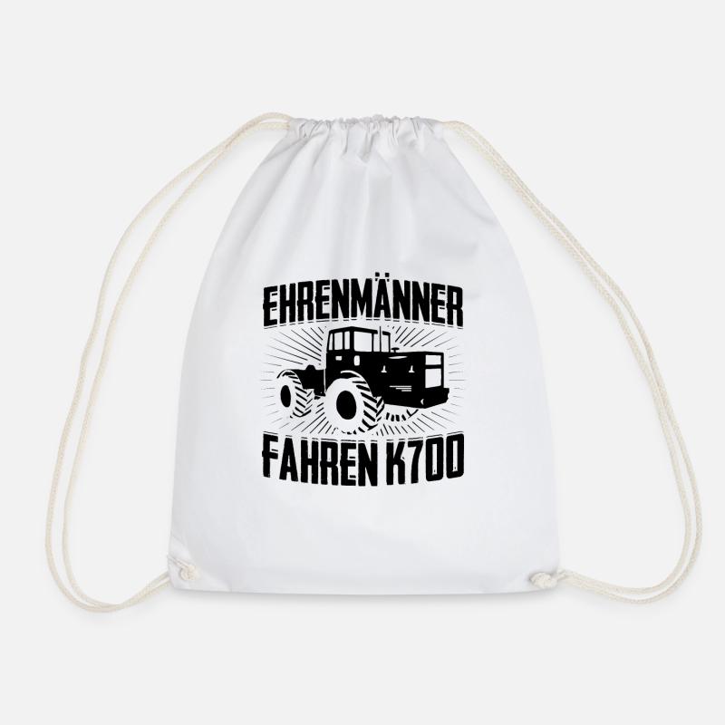 Landwirt Bauer Traktor K700 Ehrenmänner Geschenk - Turnbeutel - Weiß
