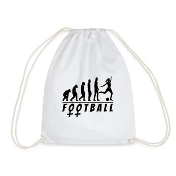 Frauen Fußball Evolution Womens football Kickerin - Turnbeutel - Weiß - Vorne